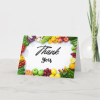vegetable thank you card