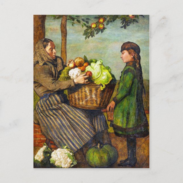 Vegetable Vendor Postcard (Front)