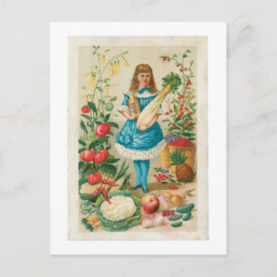 Vegetable Vintage Food Ad Art Postcard