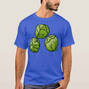 Vegetable Vintage Graphic Vegetarian Funny Brussel T-Shirt