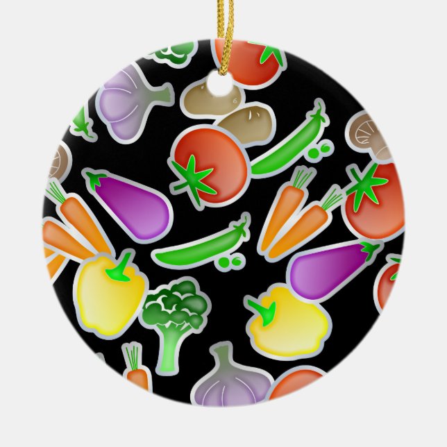 Vegetable Wallpaper Ceramic Tree Decoration (Front)