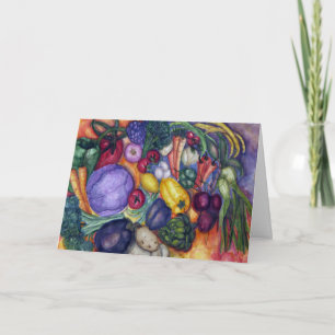Vegetable Watercolor painting Card