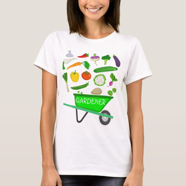 Vegetable Wheelbarrow T-Shirt (Front)