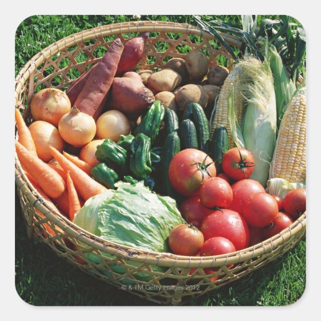 Vegetables 5 square sticker (Front)