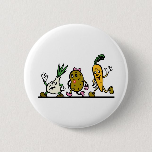 Vegetables 6 Cm Round Badge (Front)