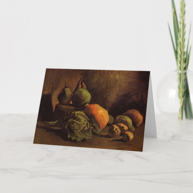 Vegetables and Fruit by Vincent van Gogh Card (Front)