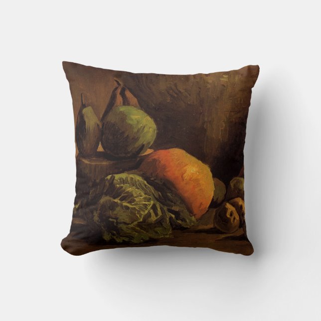 Vegetables and Fruit by Vincent van Gogh Cushion (Front)