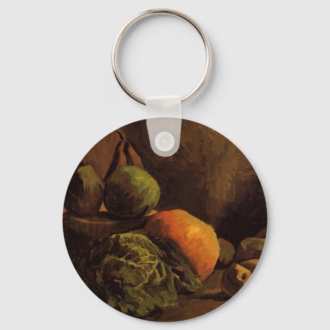 Vegetables and Fruit by Vincent van Gogh Key Ring (Front)