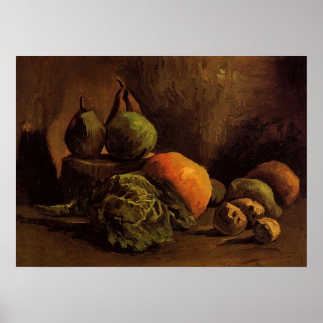 Vegetables and Fruit by Vincent van Gogh Poster (Front)