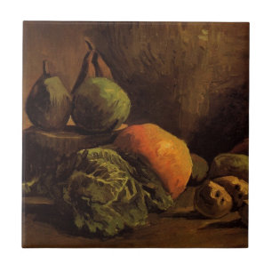 Vegetables and Fruit by Vincent van Gogh Tile
