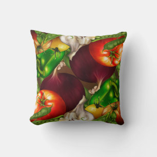Vegetables and Herbs Organic Natural Fresh Food Cushion