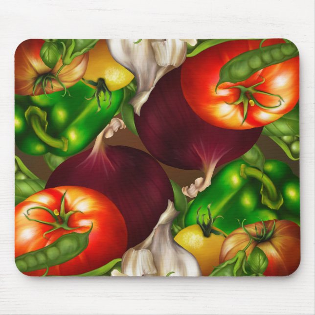 Vegetables and Herbs Organic Natural Fresh Food Mouse Pad (Front)