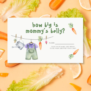 Vegetables baby shower - How big is mummy's belly Enclosure Card
