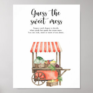 Vegetables baby shower - sweet mess poster