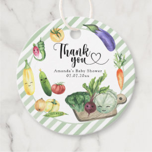 Vegetables baby shower - Thank you Favour Tags