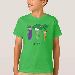 Vegetables Cute Kids Funny Cartoon T-Shirt
