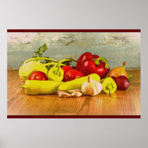 "Vegetables" Cute Photo. Buy Now Poster