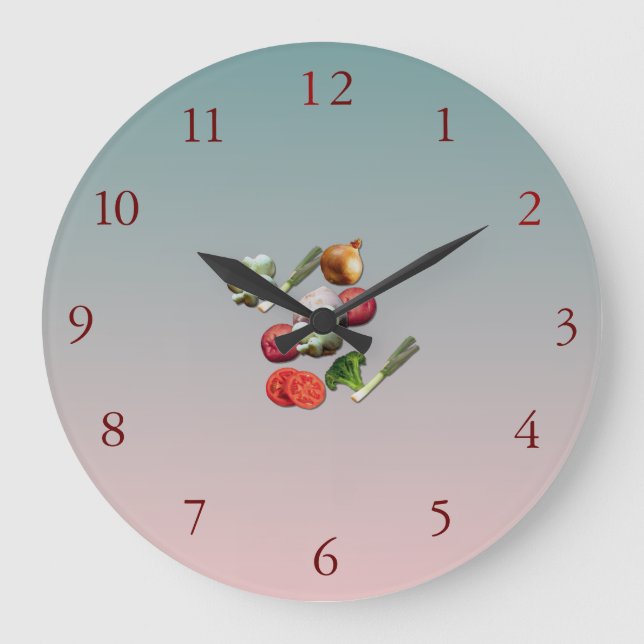Vegetables Design> Kitchen Wallclock (Front)