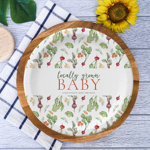 Vegetables Farmers Market Locally Grown Baby Paper Plate