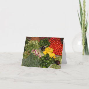 Vegetables Fresh Ripe Garden Mixed Harvest Market Card