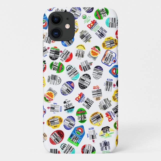 Vegetables Fruits Barcode Sticker Pattern Case-Mate iPhone Case (Back)
