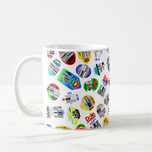 Vegetables Fruits Barcode Sticker Pattern Coffee Mug