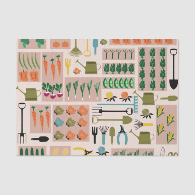 Vegetables Garden Tissue Paper (Front)