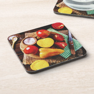 "Vegetables Homemade Salad" Cute Photo. Buy Now Coaster