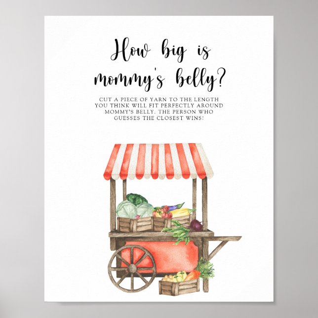 Vegetables - How big is mummy's belly Poster (Front)