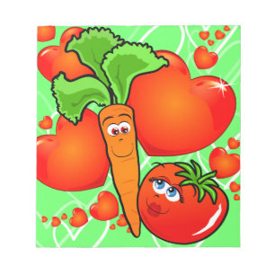 Vegetables in love, notepad