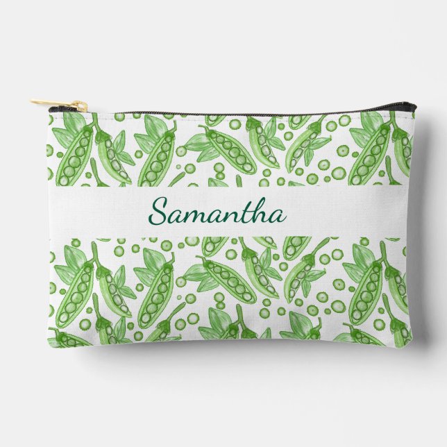 Vegetables Peas Accessory Pouch (Front)