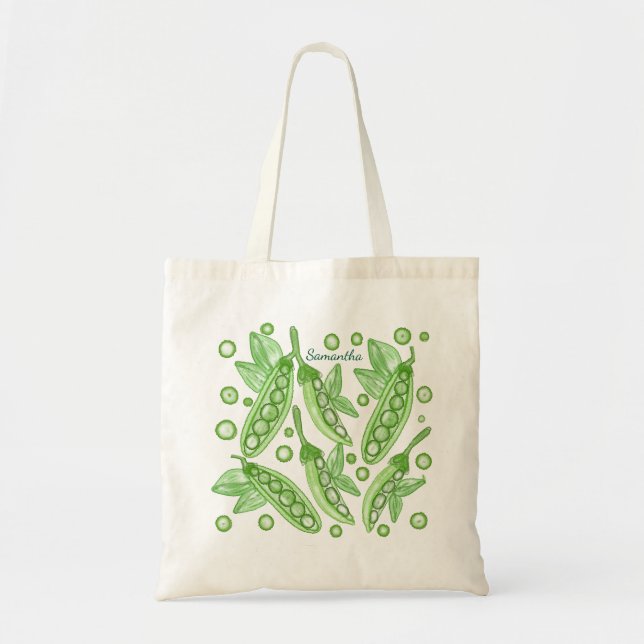 Vegetables Peas Tote Bag (Front)