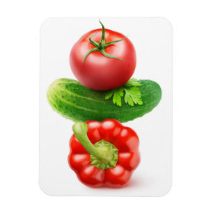 Vegetables pyramid magnet
