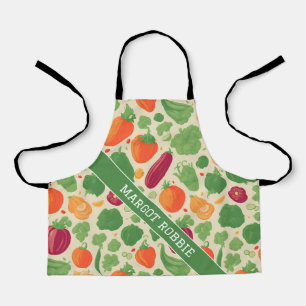 Vegetables Retro Colourful Personalised Pattern Apron