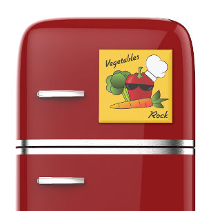 Vegetables Rock Red Pepper Magnet