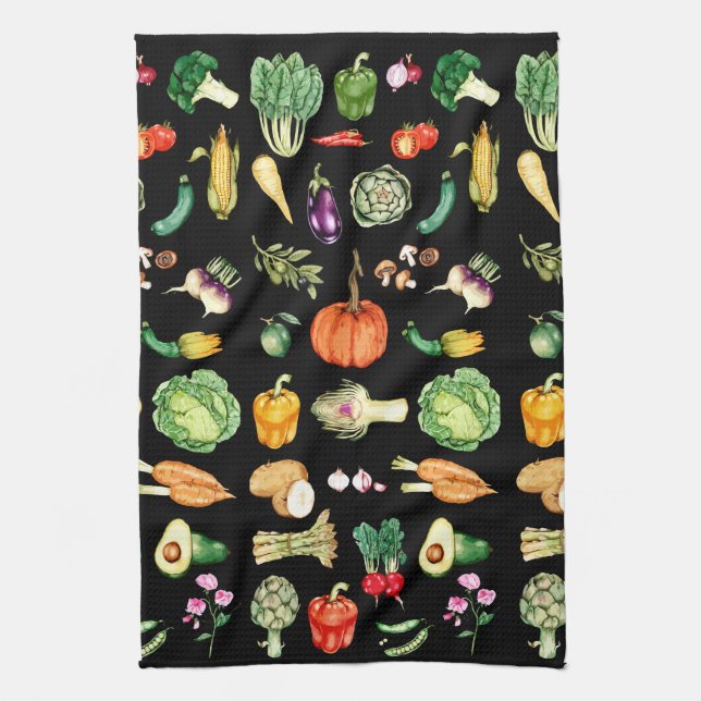 Vegetables Tea Towel (Vertical)