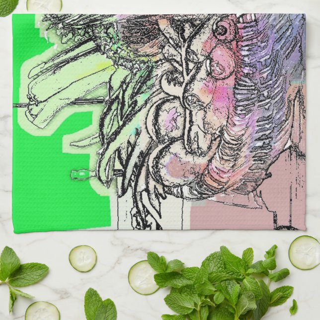 VEGETABLES TEA TOWEL (Folded)