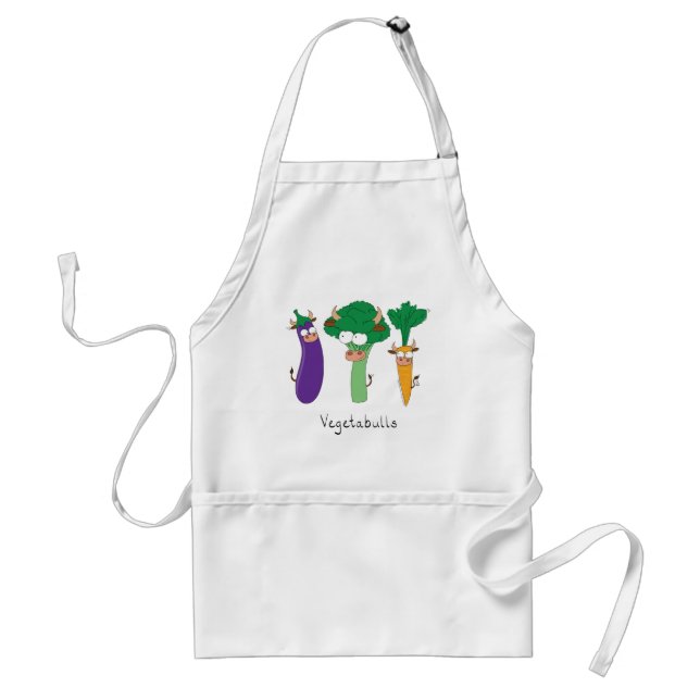 Vegetabulls Vegetable Bulls Funny Apron (Front)