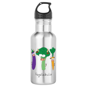 Vegetabulls Vegetable Bulls Funny Water Bottle