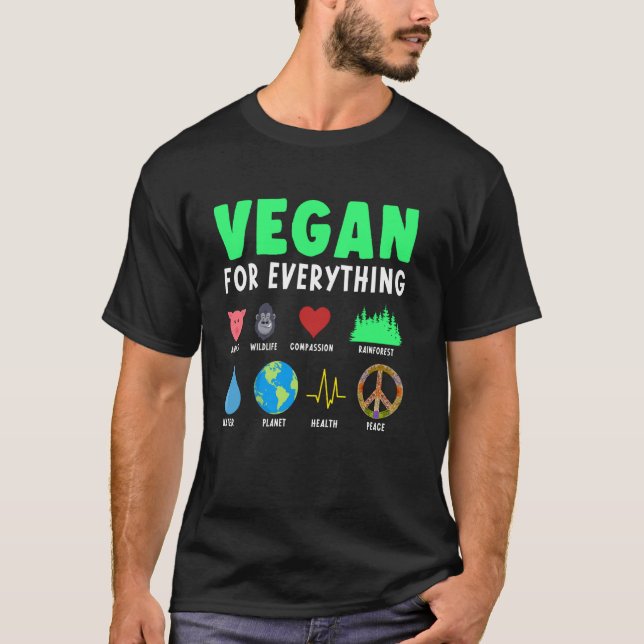 Vegetarian Animal Organic Food Herbivore Vegan Foo T-Shirt (Front)