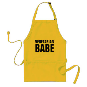 VEGETARIAN BABE LADIES Kitchen Aprons