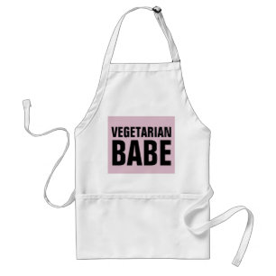 VEGETARIAN BABE LADIES Kitchen Aprons