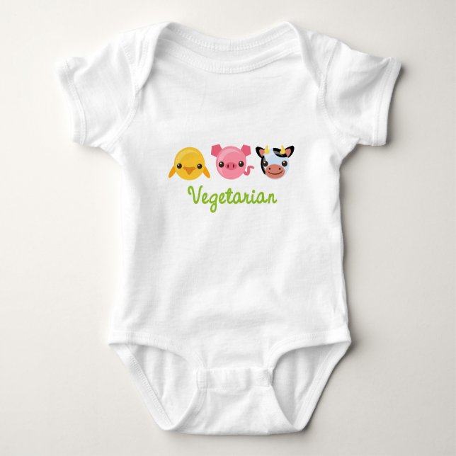 Vegetarian Baby Bodysuit (Front)