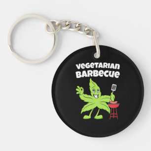 Vegetarian Barbecue Key Ring