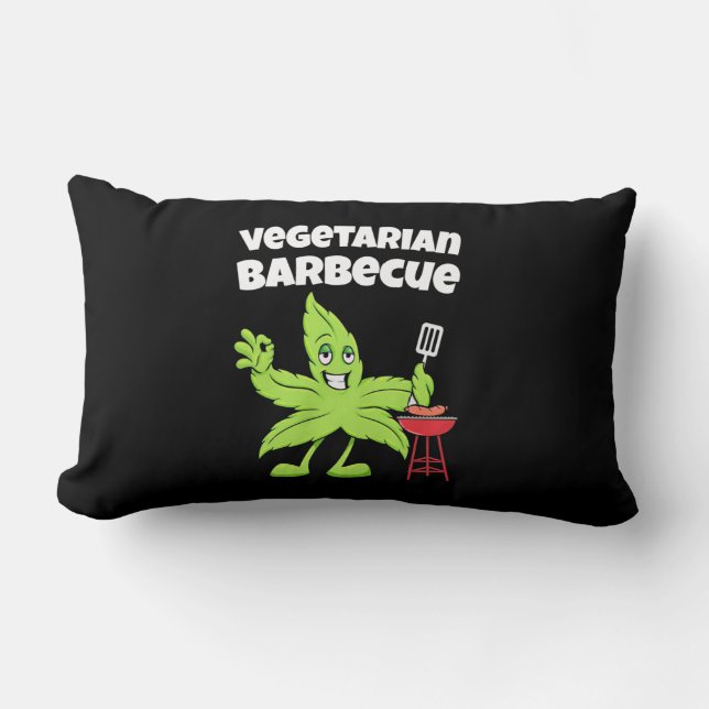 Vegetarian Barbecue Lumbar Cushion (Front)