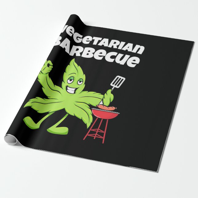 Vegetarian Barbecue Wrapping Paper (Unrolled)