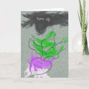 Vegetarian birthday card pun joke vegan