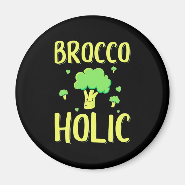Vegetarian Brocco Holic Magnet (Front)