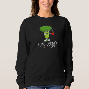 Vegetarian Broccoli Vegan Coffee Morning Cup Sweatshirt