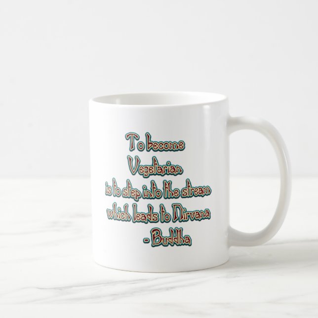 Vegetarian Buddha Quote Coffee Mug (Right)